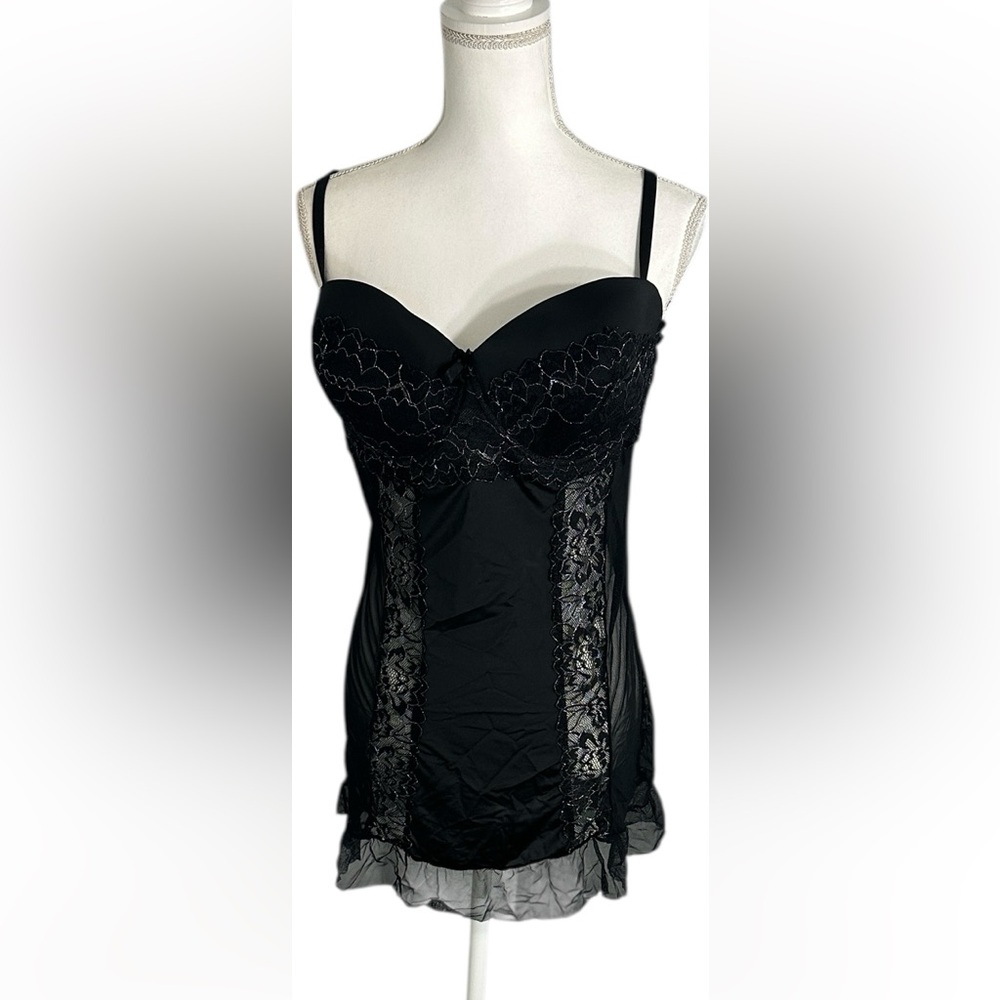 Chic Black Lace Slip Dress